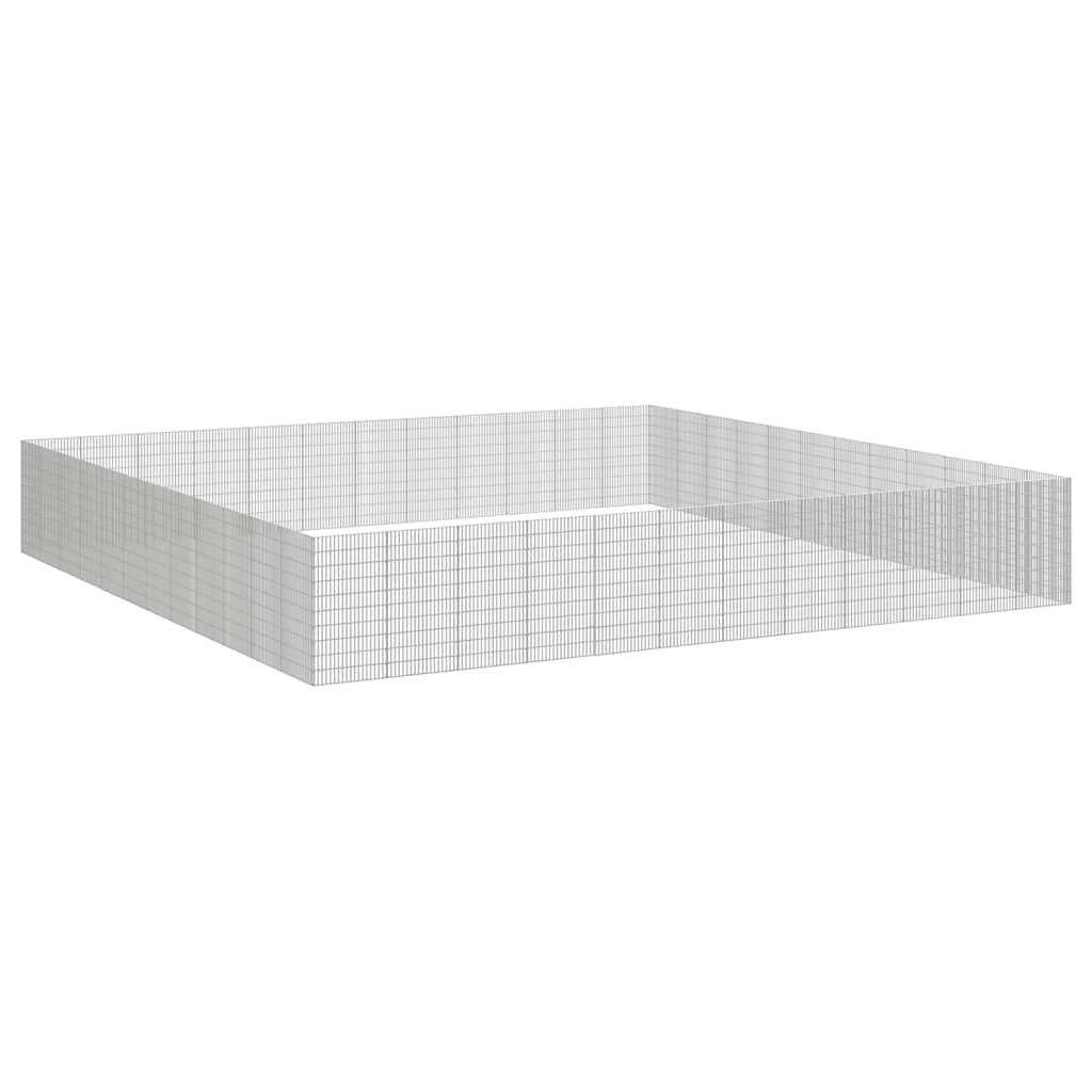 vidaXL Free Range Animal Enclosure 48-Panel 21.3"x39.4" Galvanized Iron-2