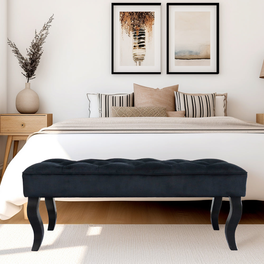 16.5" Tall Dutch Velvet Ottoman Bench-4