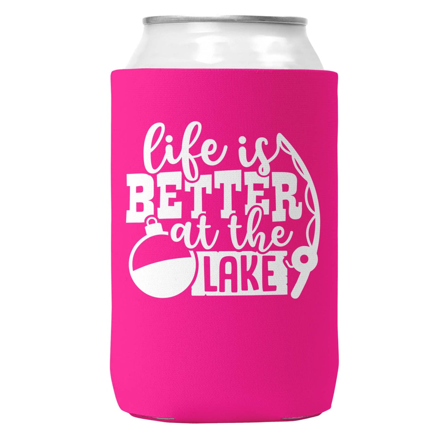 Life is Better at the Lake Can Coozie Cooler for 12oz Cans-4