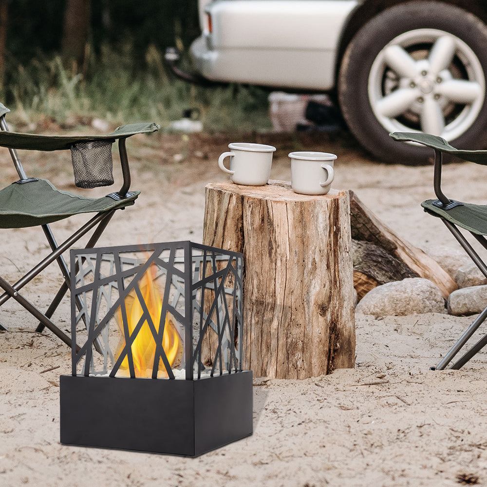 JHY DESIGN Portable Fire Pit Bowl 29cm H – Clean-Burning Bio Ethanol, Ventless, Indoor/Outdoor-4