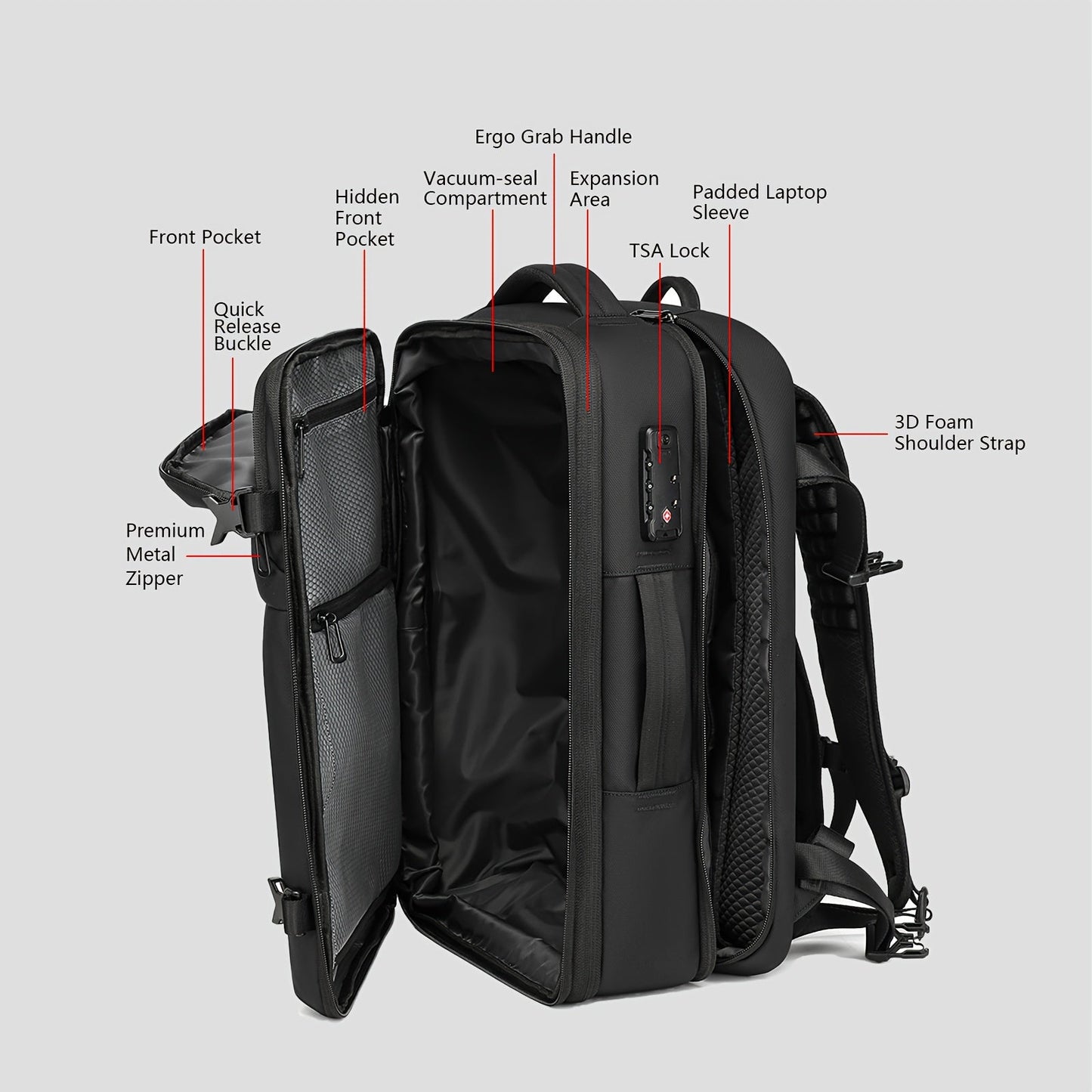 NNETM Travel Backpack with Pump & Laptop Compartment-1