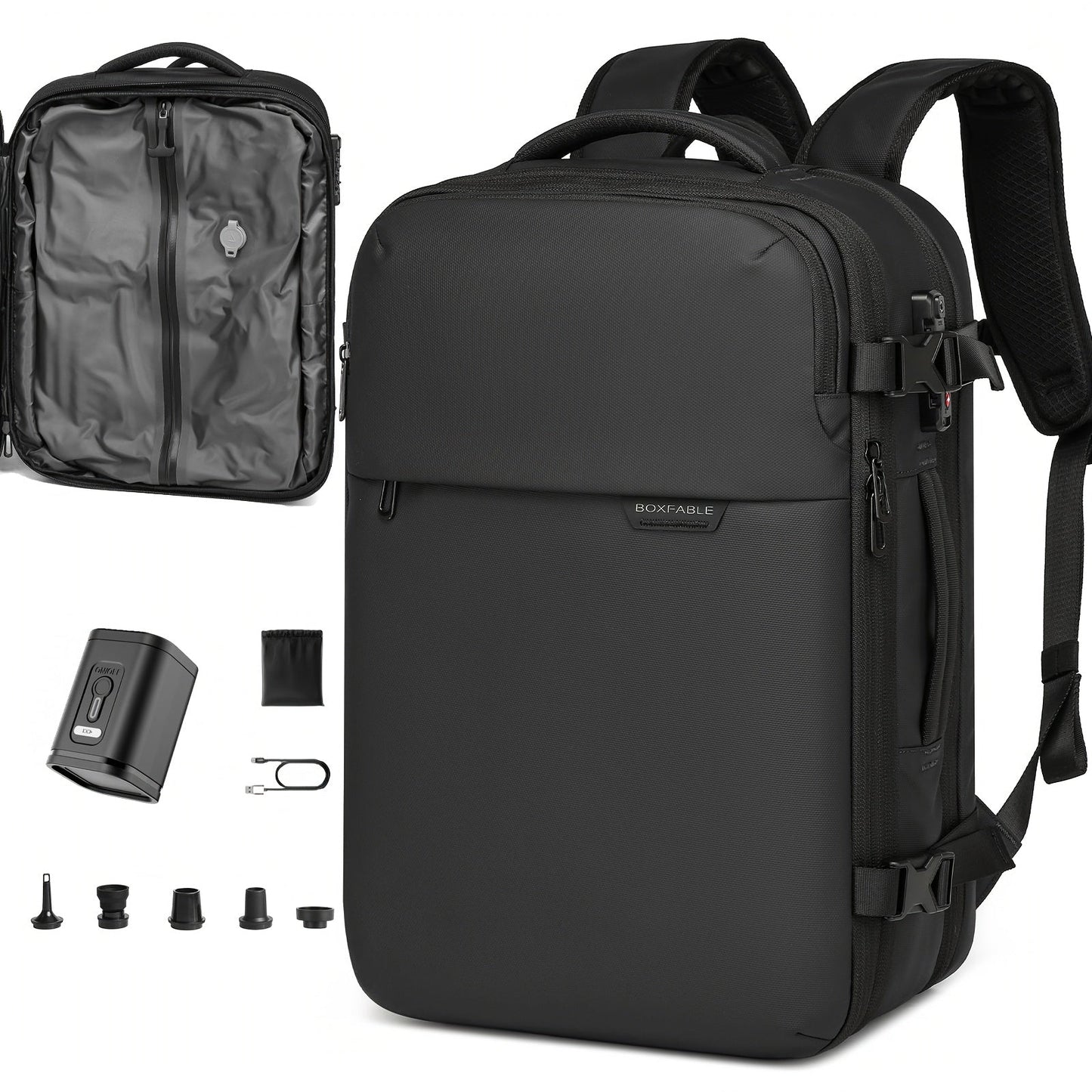 NNETM Travel Backpack with Pump & Laptop Compartment-3