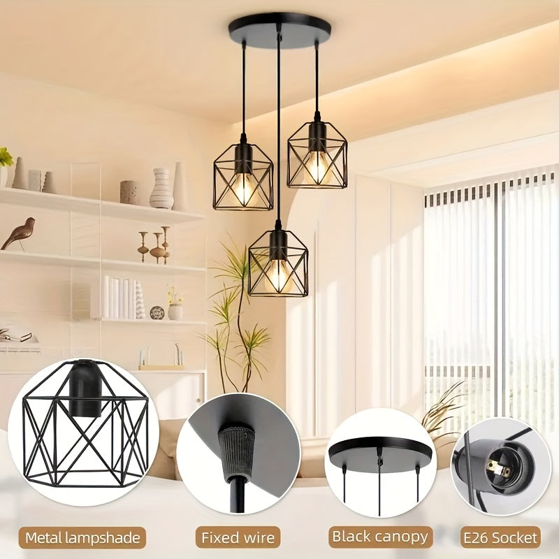 3-Light Industrial Ceiling Light-3