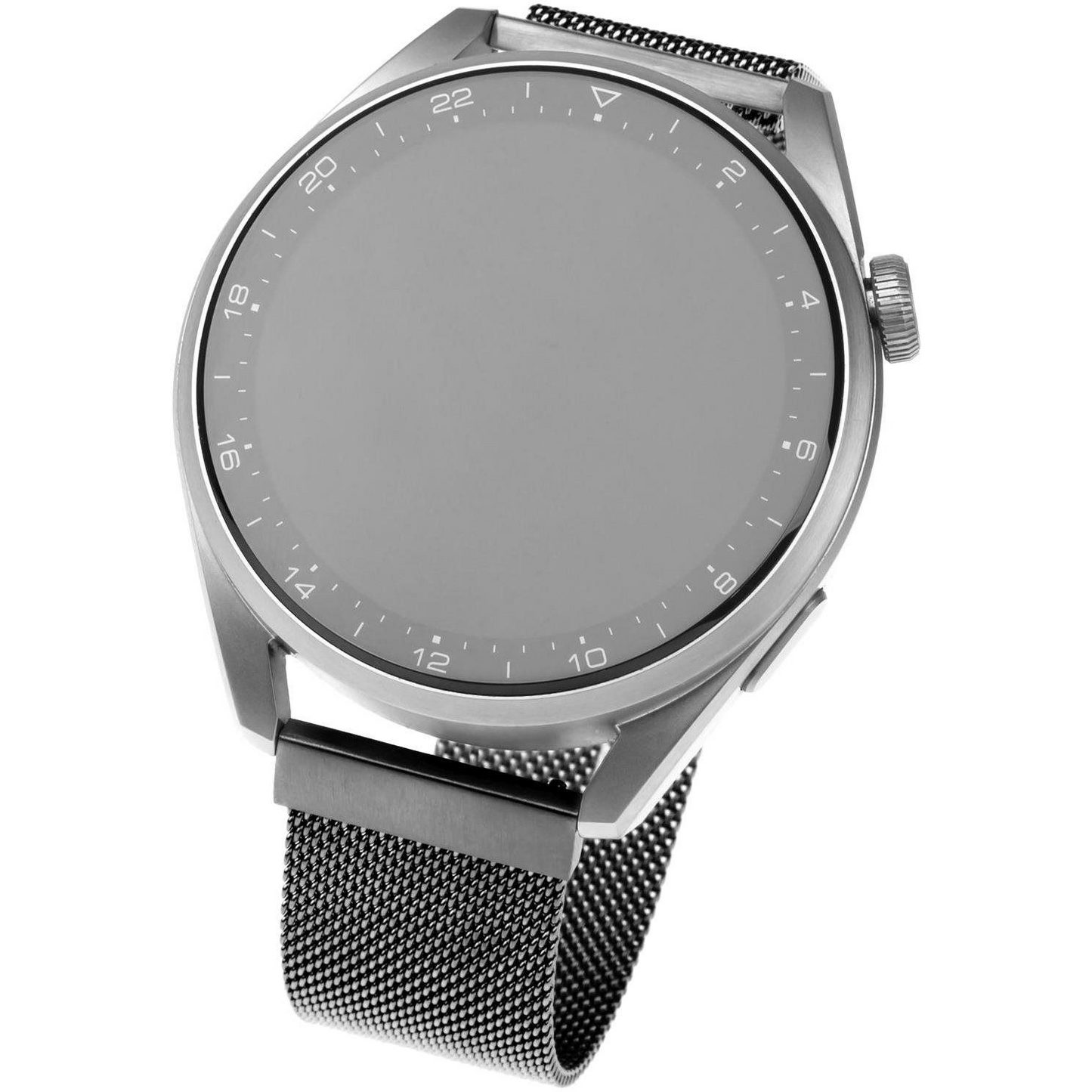 Curea pentru Huawei Watch GT 4 (41mm)/W1/Honor Watch S1/Garmin Venu 2S/Vivoactive 4S - Fixed Mesh Strap - Black (FIXMEST-18MM-BK)-0