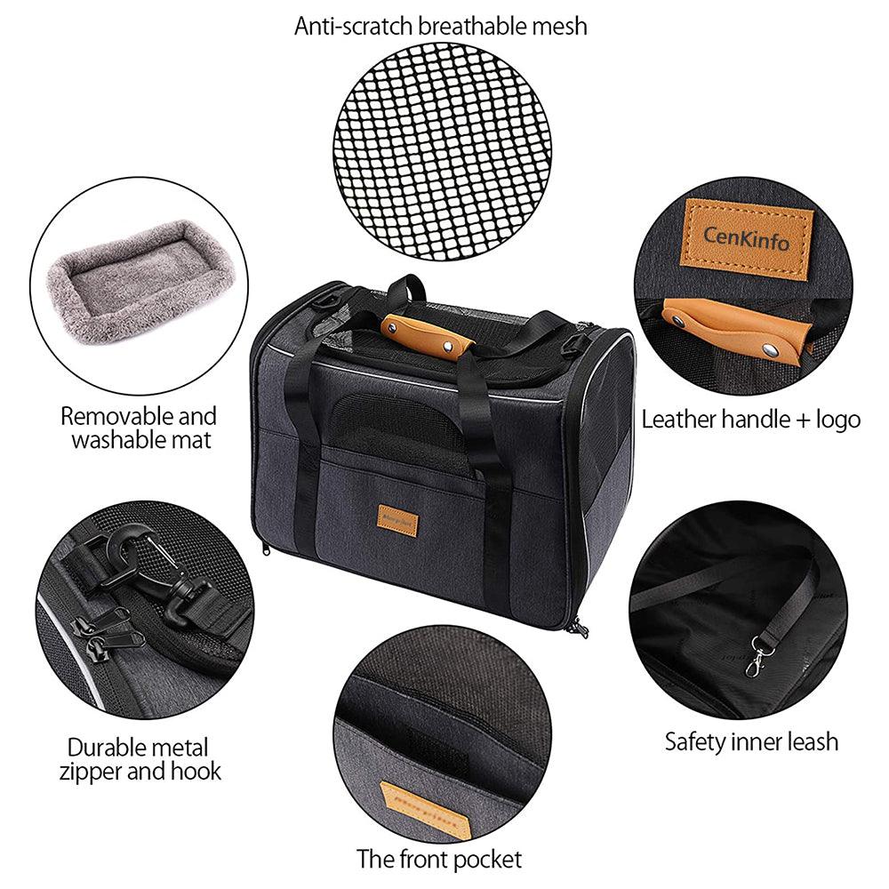 Foldable Portable Pet Carrier Bag - Comfortable Travel Solution For Cats And Dogs-3