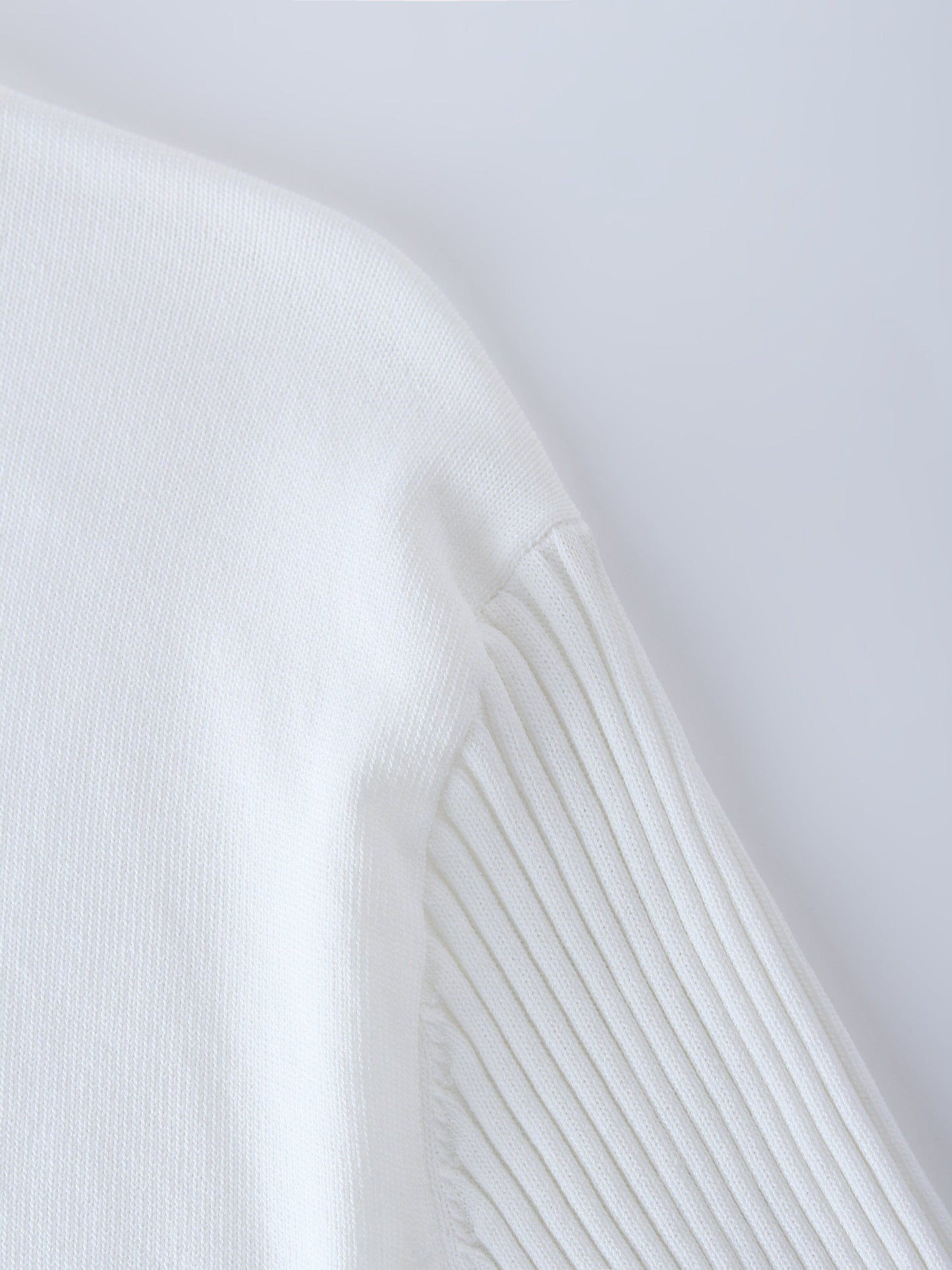 RIBBED WAISTED SWEATER-WHITE-4