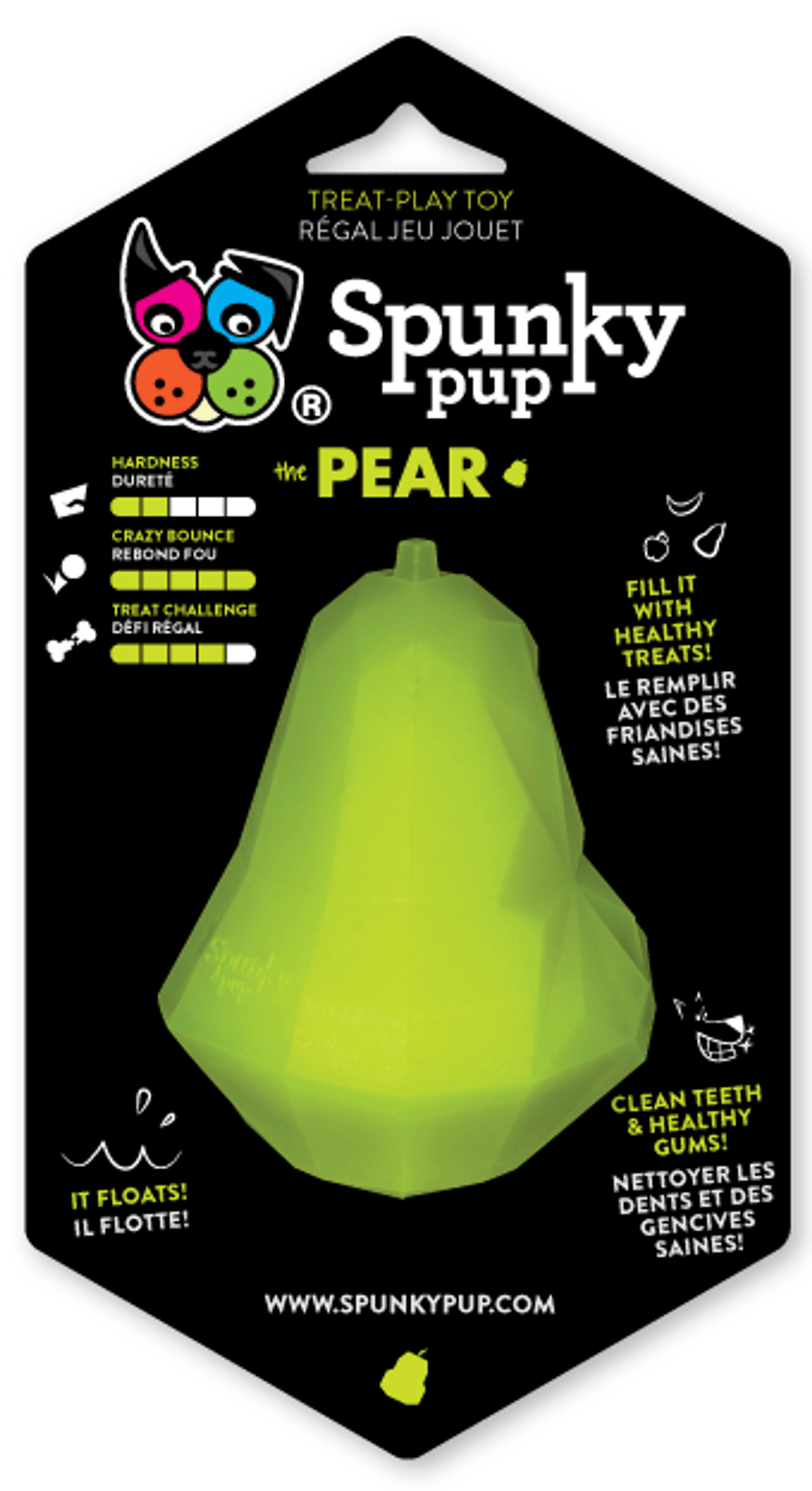 Spunky Pup Interactive Apple Dog Toy for Treats and Healthy Play-2
