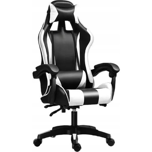 Krzesło biurowe ExtraLink EXTRALINK GAMING FOTEL GAMINGOWY BIUROWY OBROTOWY KUBEŁKOWY CZARNO-BIAŁY G-526 (EX.36356)-0