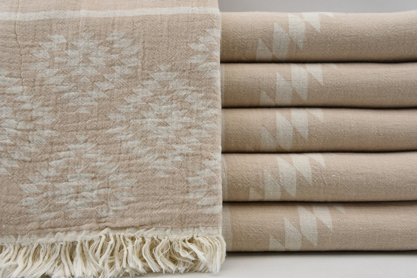 AZTEC BEIGE TURKISH TOWEL-4
