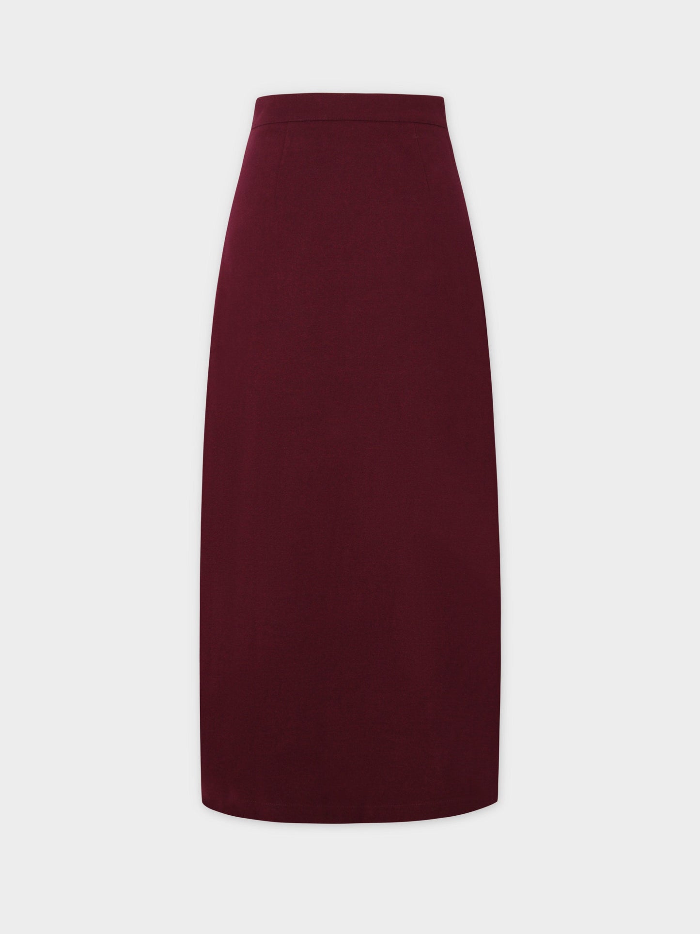 Pin Closure Wrap Skirt-Wine-2