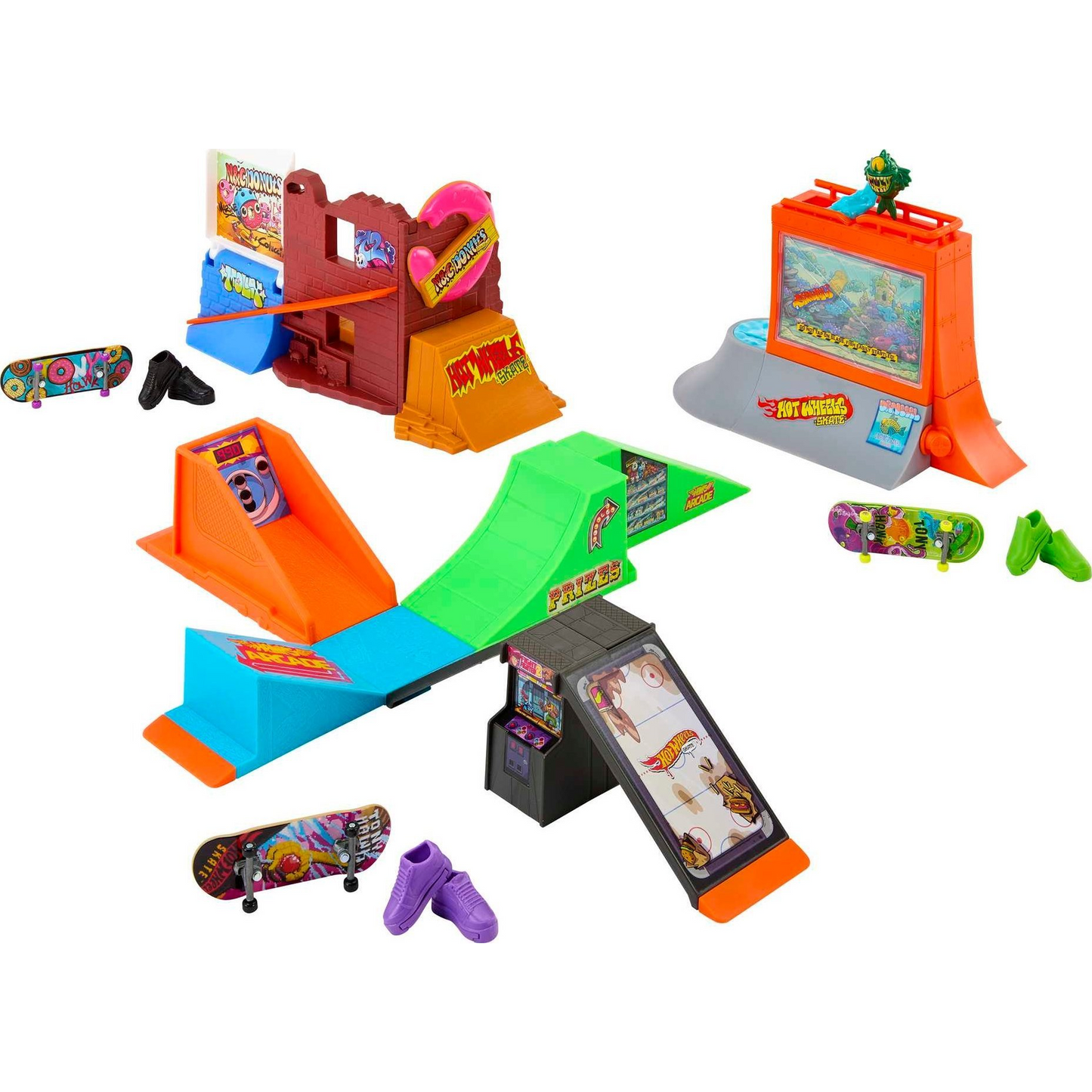 Hot Wheels Action HGT91 hra a hračka pre zručnosť a aktivitu Súprava pre prstový skateboard (HGT91)-0