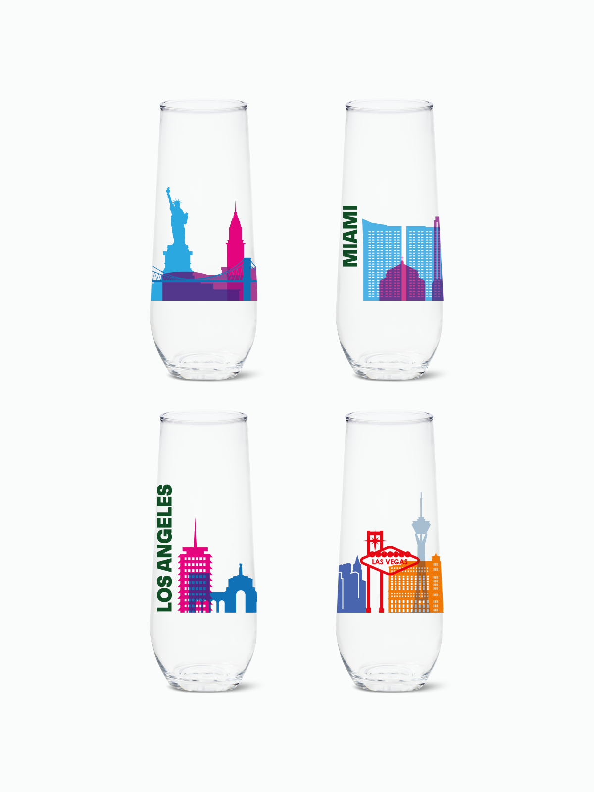 American Skylines - RESERVE 9oz Stemless Champagne Tritan™ Copolyester Glass-0