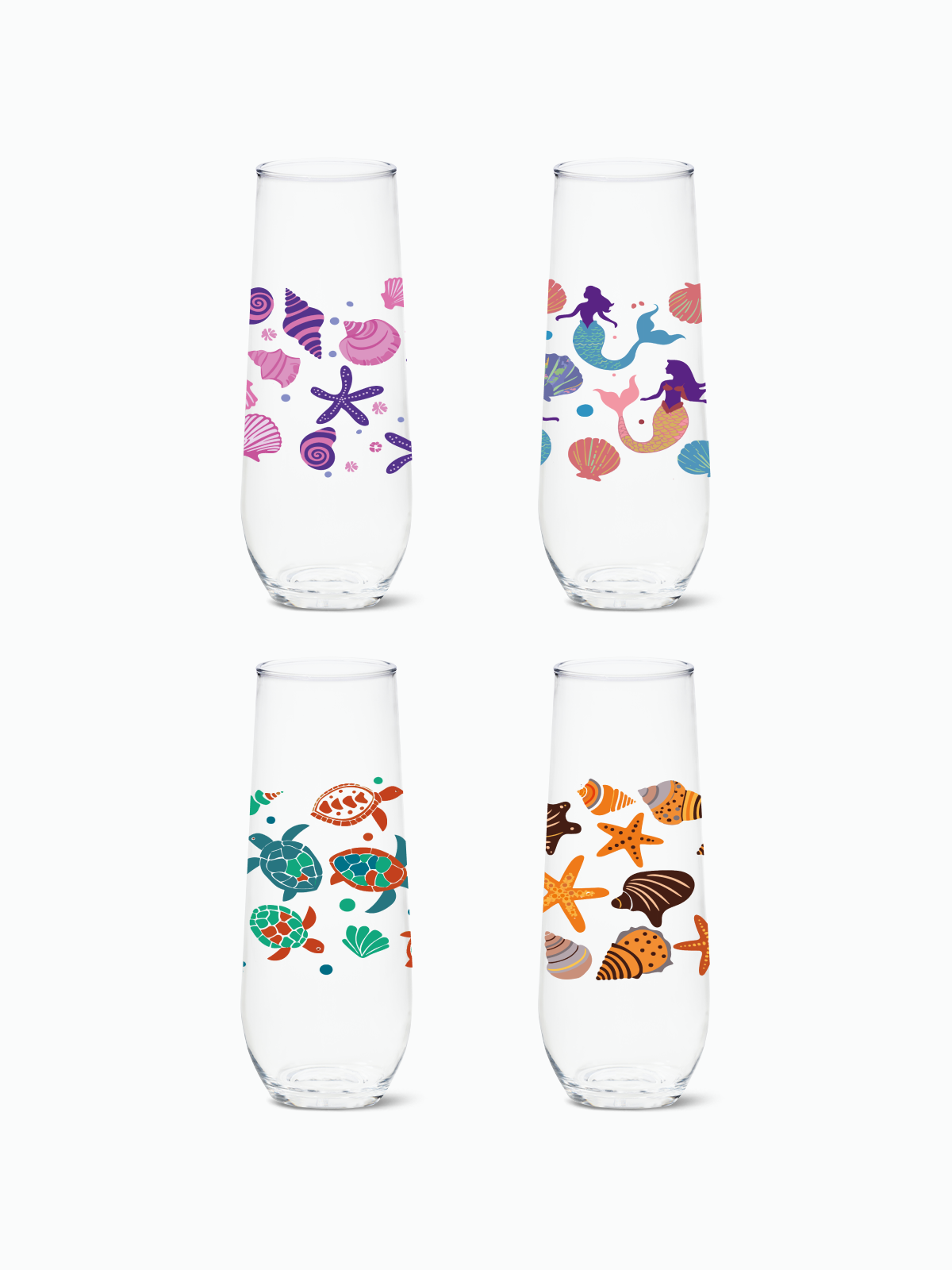 Coastal Charm - RESERVE 9oz Stemless Champagne Tritan™ Copolyester Glass-0