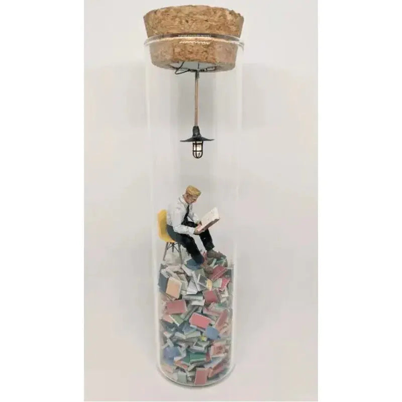 Creative Test Tube Figurine for Book Lovers' Decor