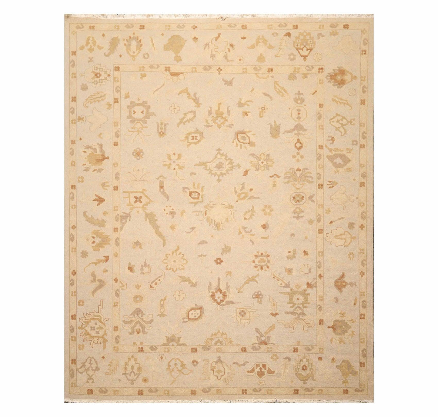 7'9" x 9'9" Hand Knotted 100% Wool Traditional Oriental Area Rug Moss-0
