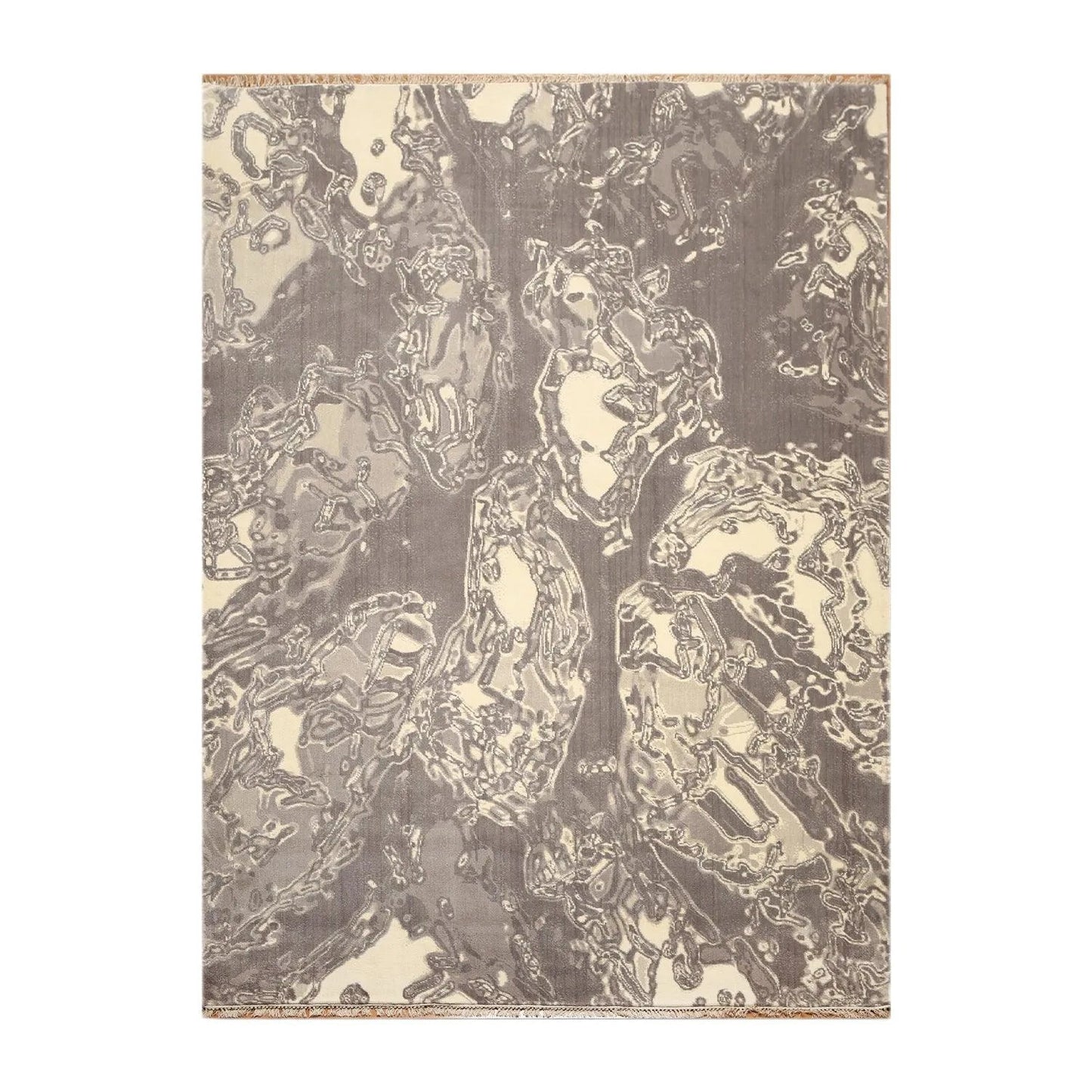 6' x 9' Hand knotted Oriental area rug 100% Wool Modern Gray-1