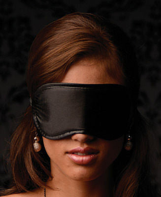 Le Boheme Satin Blindfold - Black-0