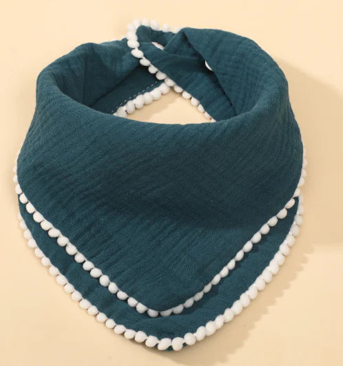 Cotton Gauze Baby Bibs with Lace for Newborns