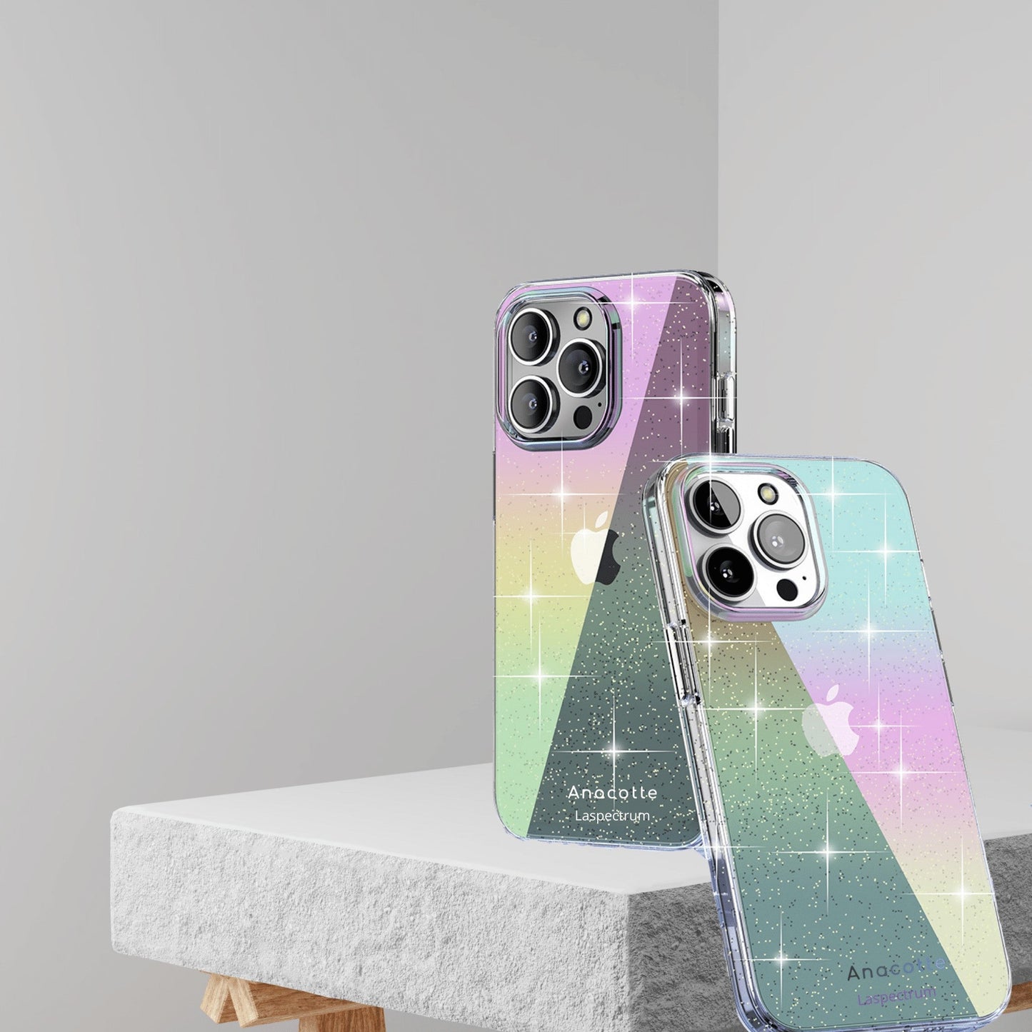 iPhone 14 Anacotte Laspectrum Anti-Yellowing Technology Holographic Gradient Phone Case-2