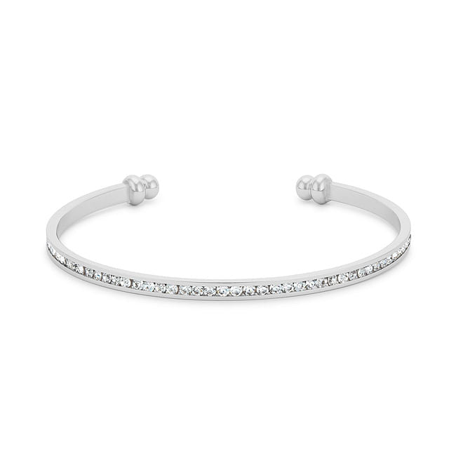 Channel-Set Clear Crystal Cuff-2