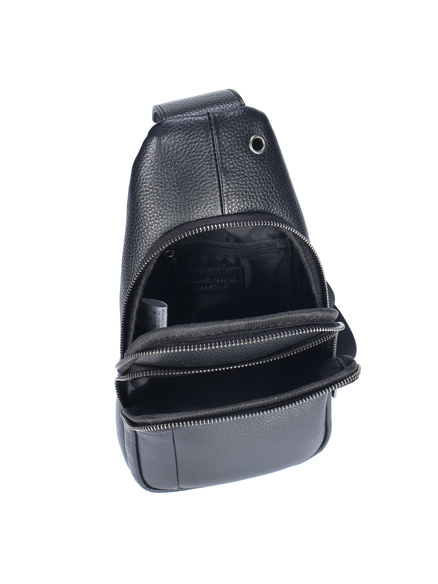 Marsupio da uomo In Vera pelle Made in Italy 18x33x7 cm-4