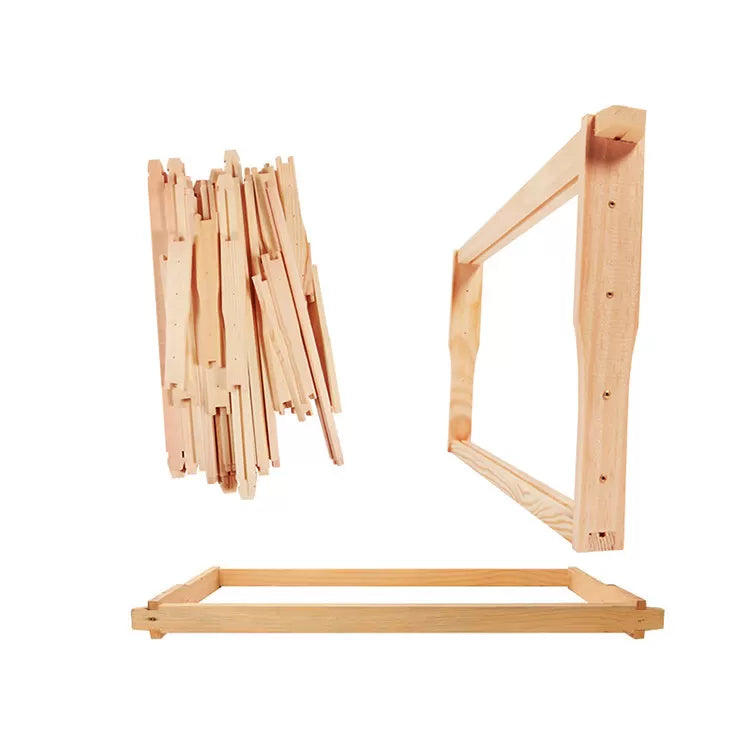 10 X Full Depth Beekeeping Frames with Eyelets Wood Beehive FD Wooden Frame-3