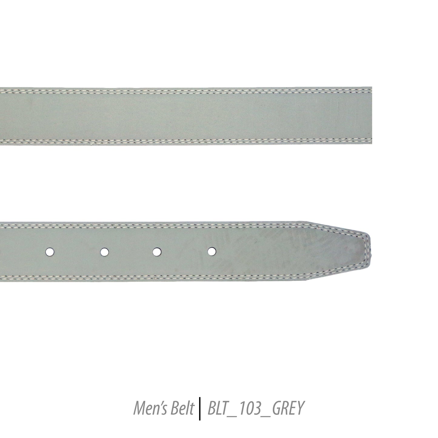 Ferrecci Mens 100% Genuine 103 Grey Leather Belt - One size Fits All-0