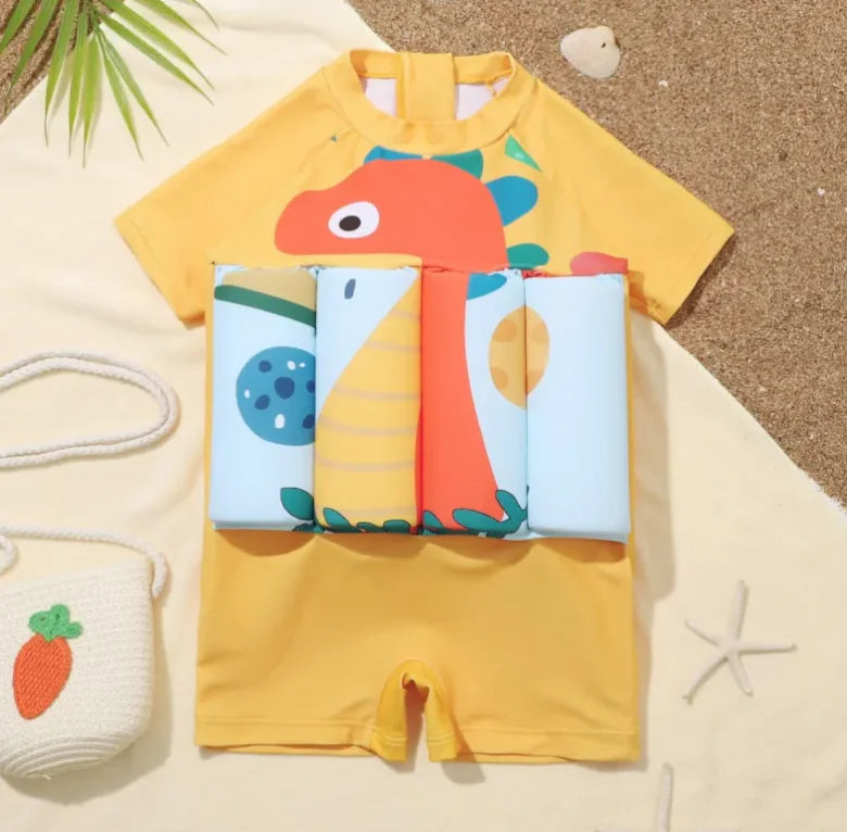 Kids' Dinosaur Buoyancy Swimsuit Jumpsuit