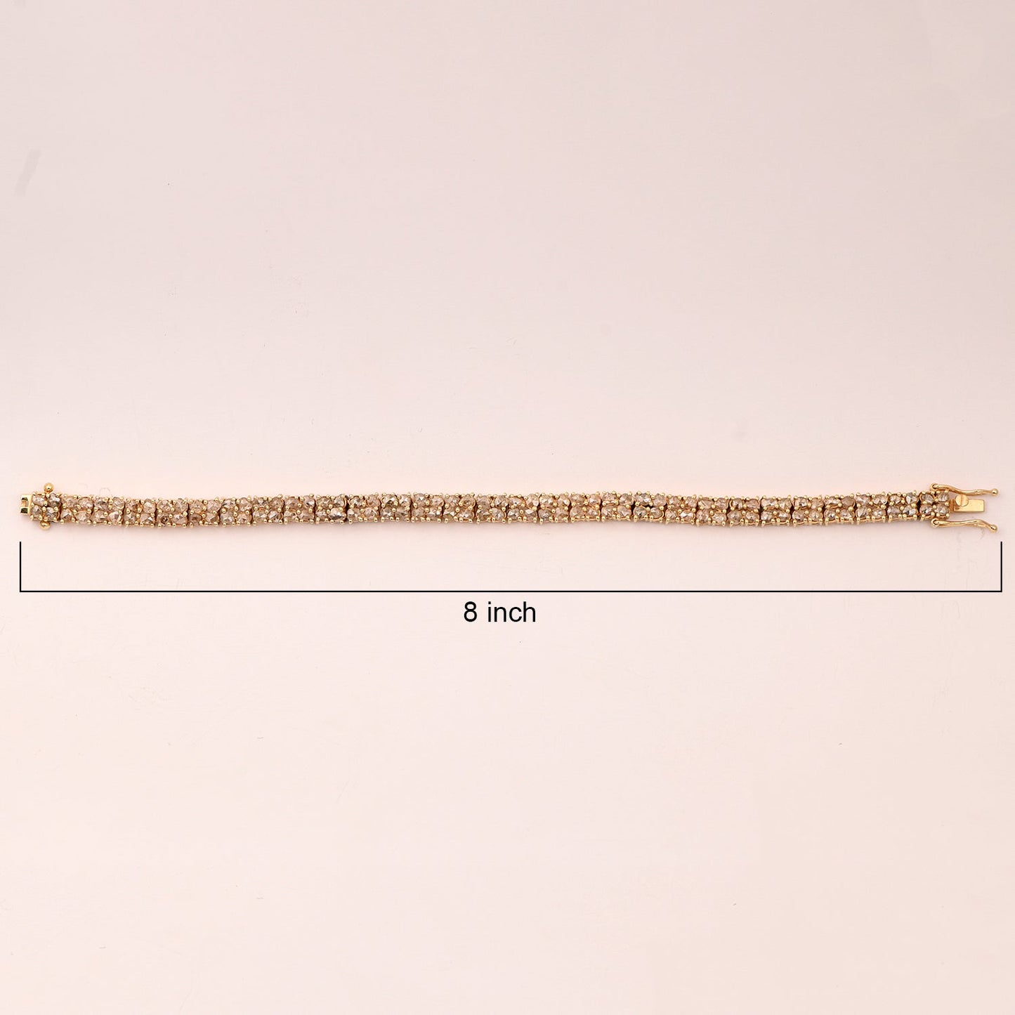Champagne Diamond Tennis Bracelet – 925 Sterling Silver-4