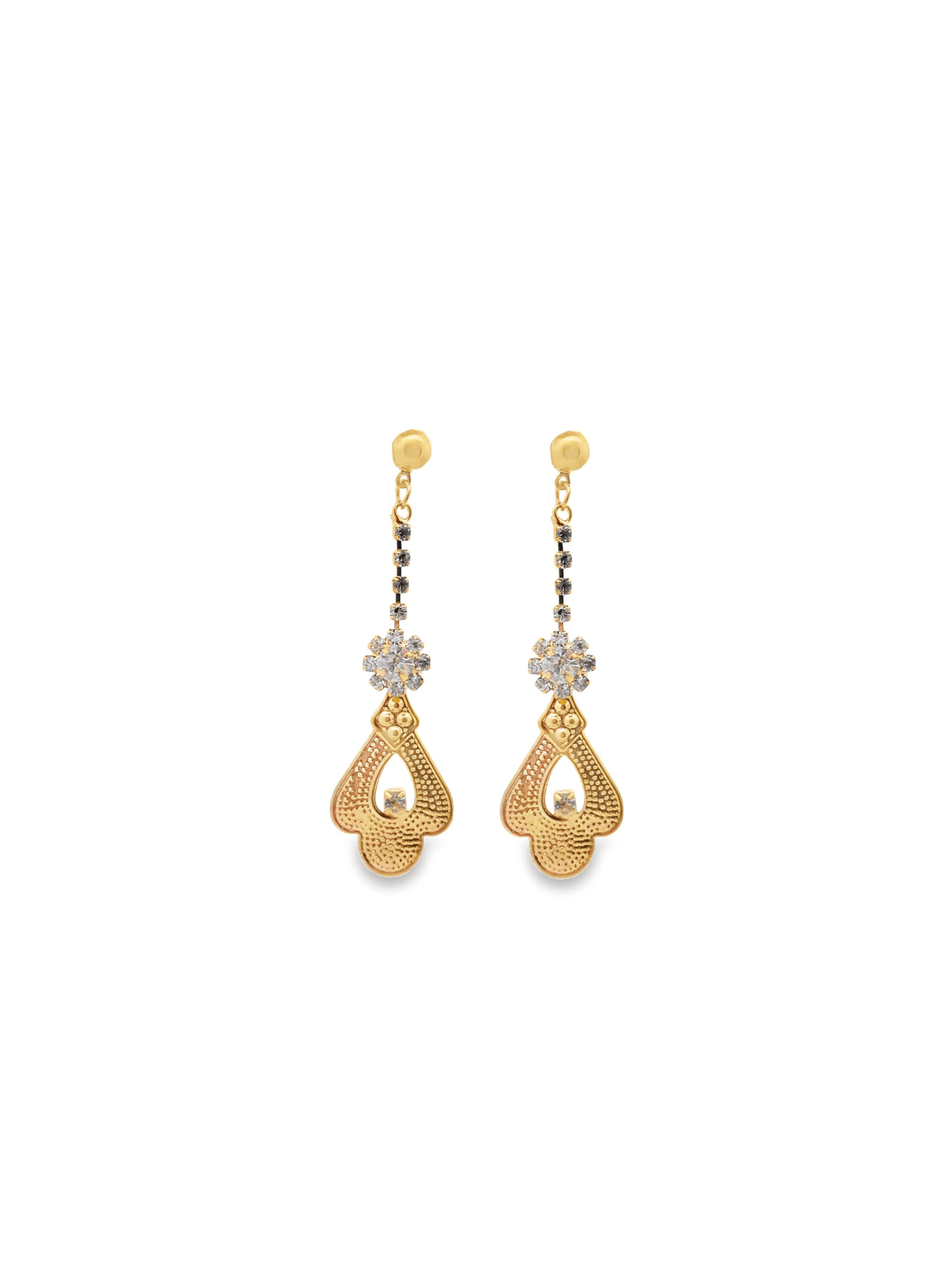 CZ Maang Tikka Drop Earrings-0