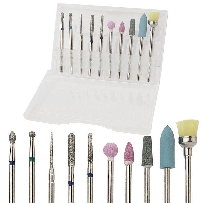 10Pcs Diamond Nail Drill Bits Set - Electric Manicure and Pedicure Tool-6