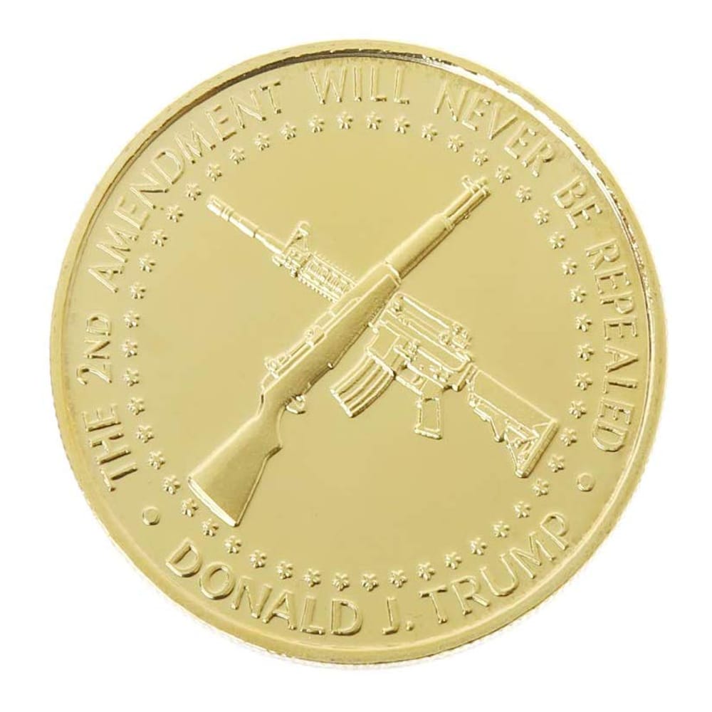 2018 Freedom Donald Trump 2nd Amendment Gold Plated Coin-1