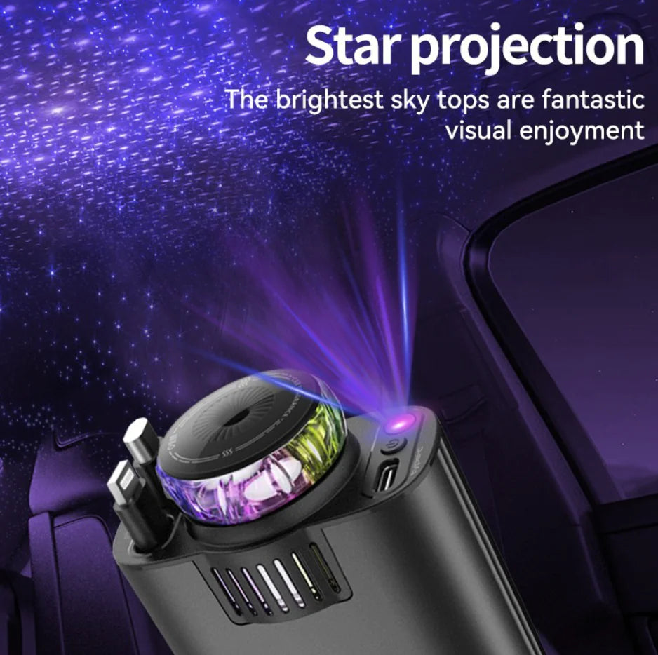 Dual-Port Car Charger with UV Light