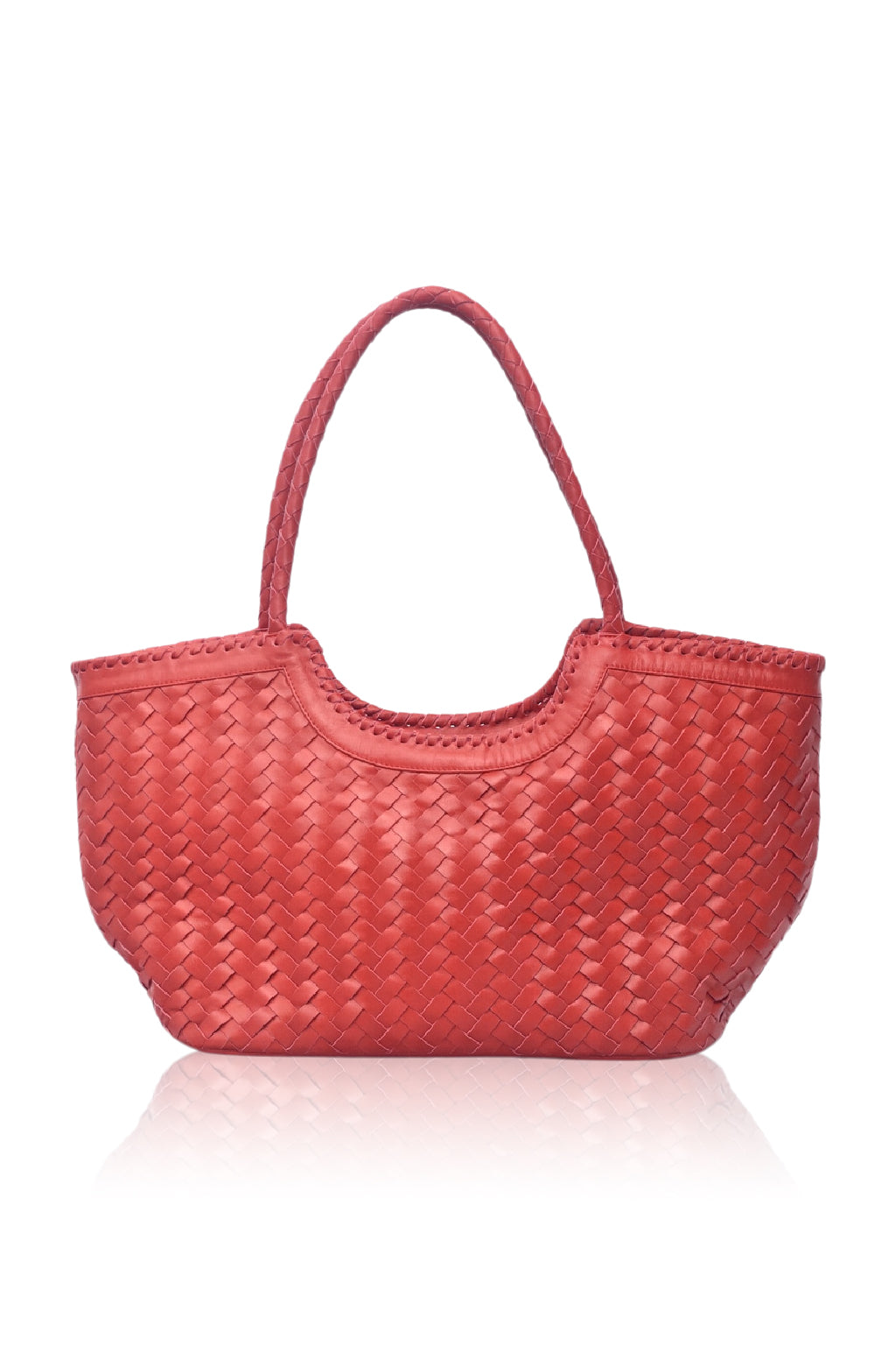 Bellagio Woven Leather Tote Bag-7