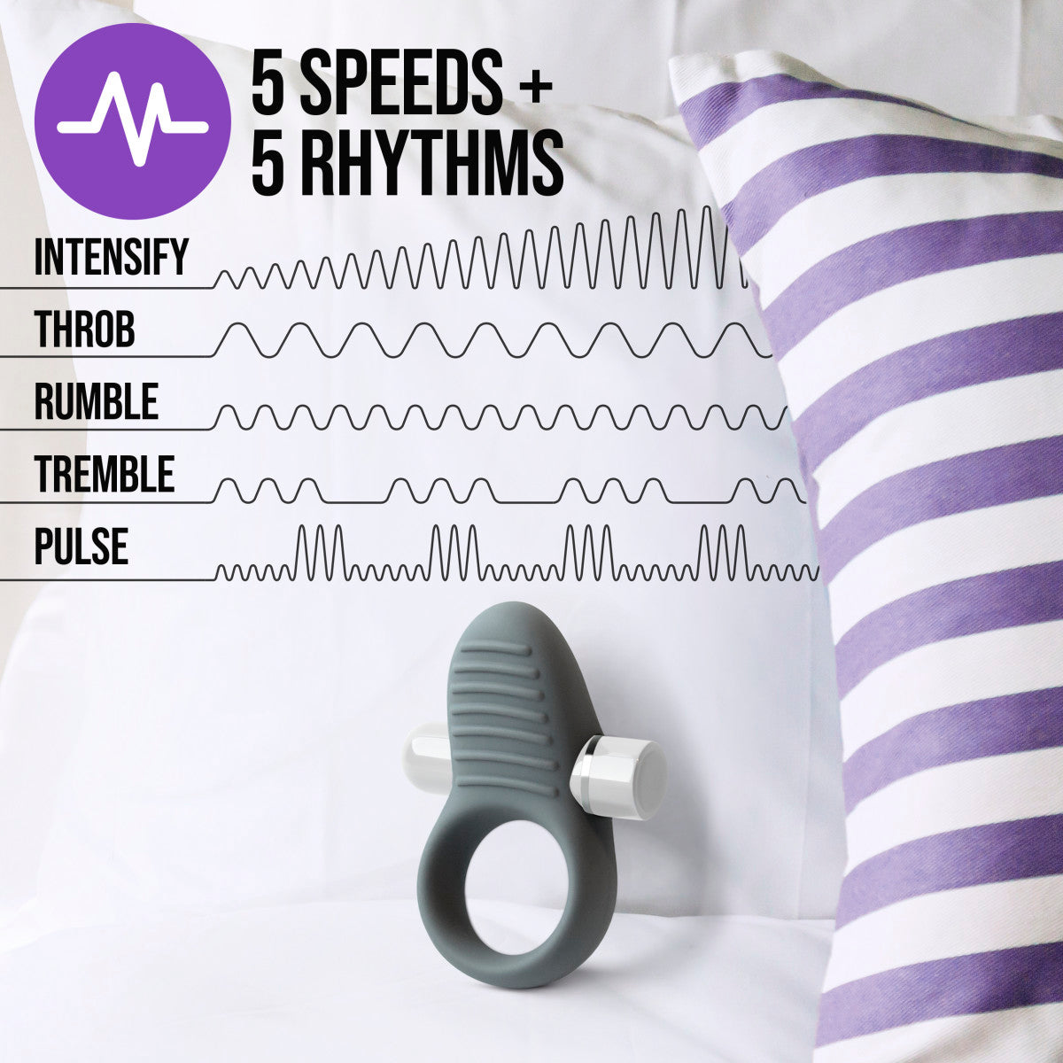 Blush Noje Slate Rechargeable Vibrating Cock Ring-4