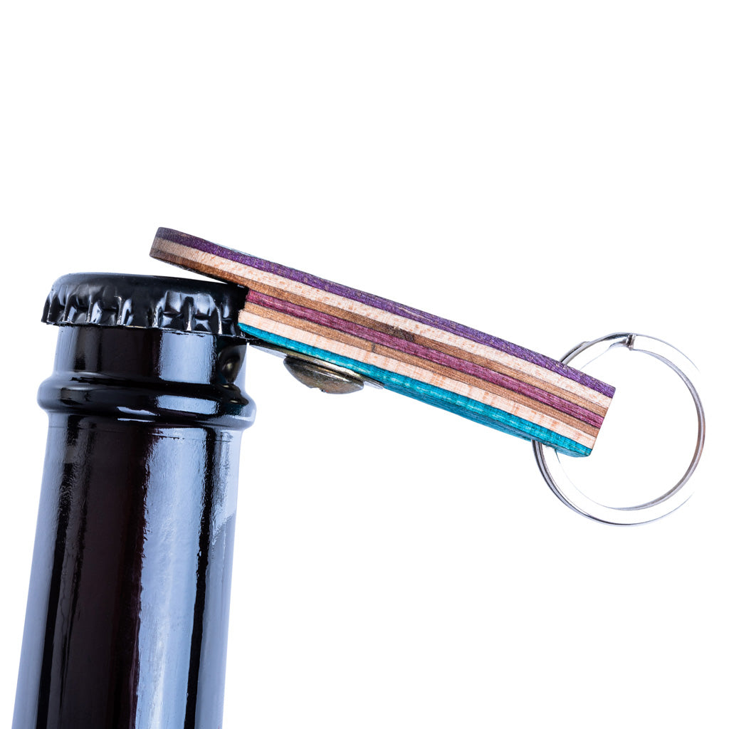Recycled Skateboard Bottle Opener Keyring-1