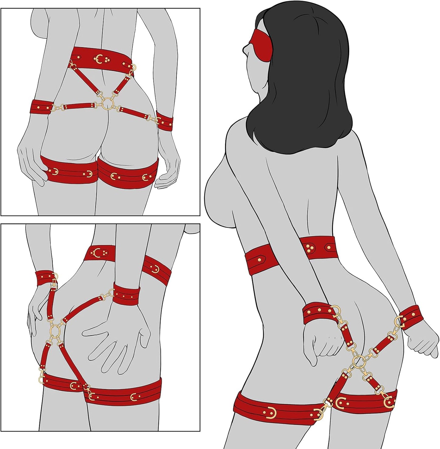 6-Piece Complete BDSM Restraint Set-1