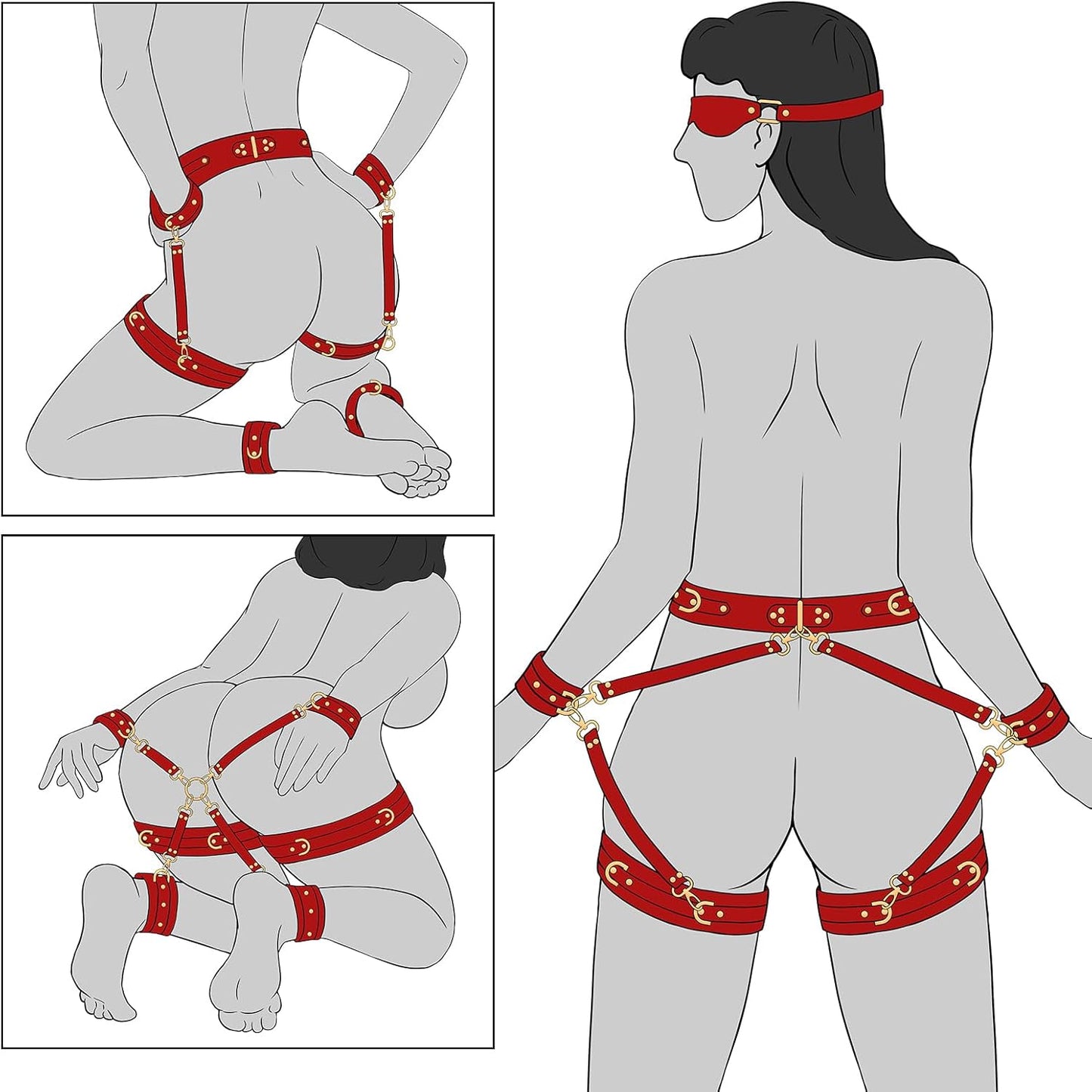 6-Piece Complete BDSM Restraint Set-2