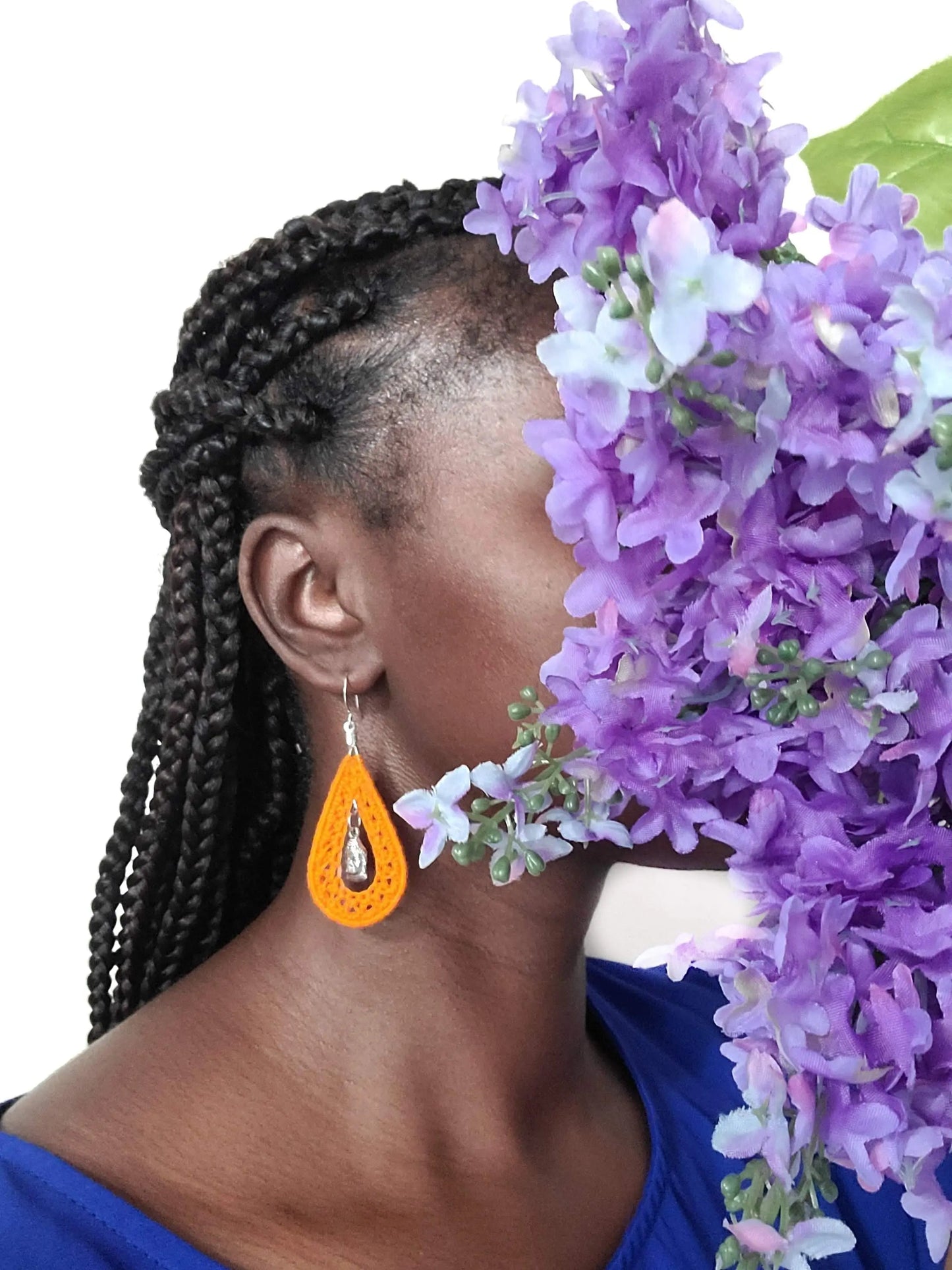 Buddha Teardrop Statement Earrings-4