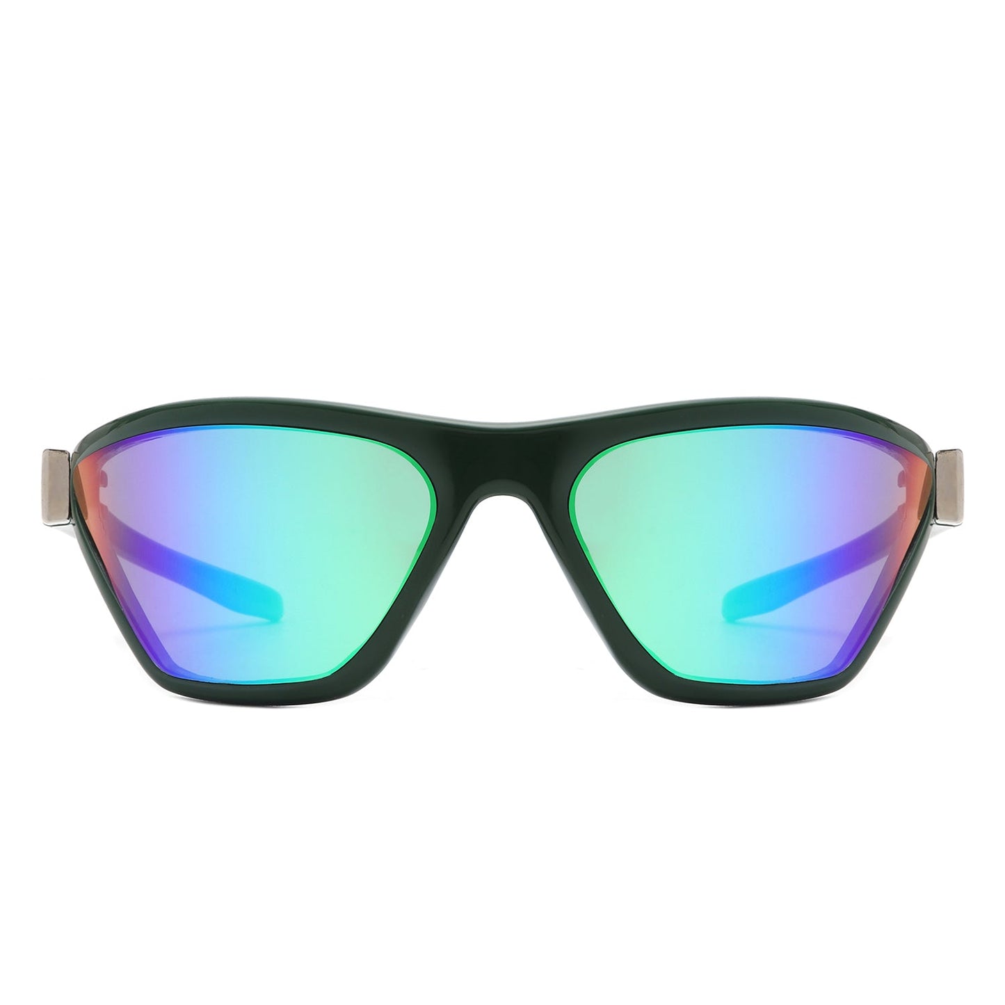 Luminize - Square Mirrored Wrap Around Sport Sunglasses-1