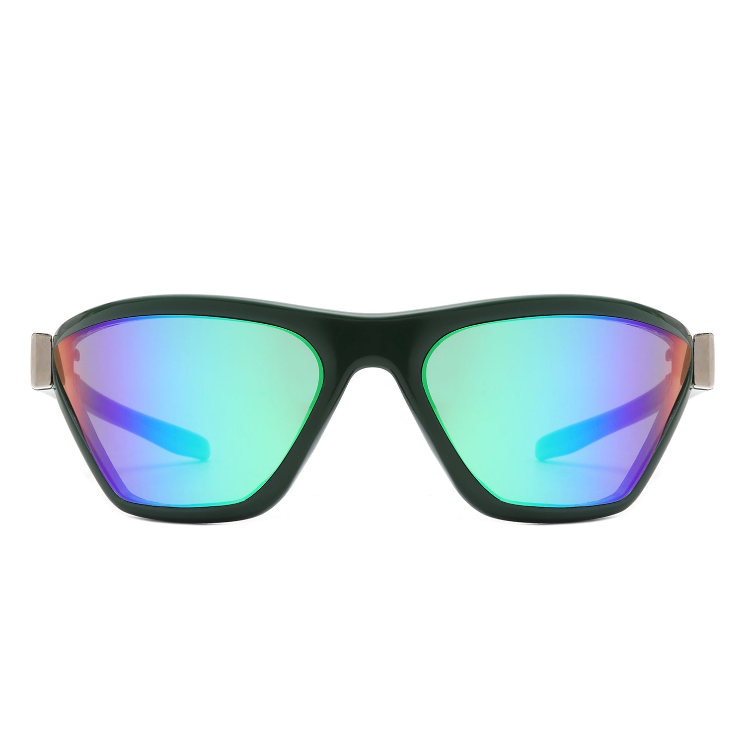 Luminize - Square Mirrored Wrap Around Sport Sunglasses-1