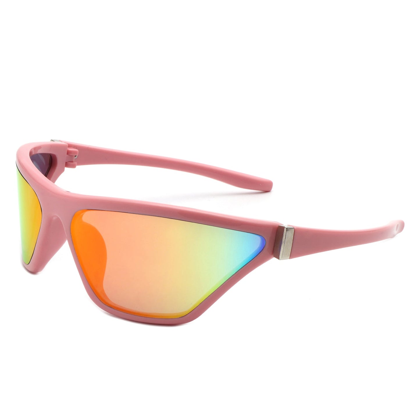 Luminize - Square Mirrored Wrap Around Sport Sunglasses-6