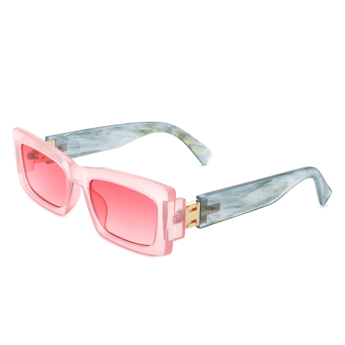 Illumyne - Retro Narrow Rectangle Flat Top Slim Fashion Sunglasses-7