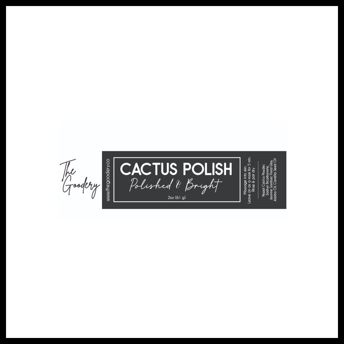 Cactus Polish Exfoliating Scrub – Radiance-Boosting with Jojoba & Camellia Oils (1oz & 2oz)-2