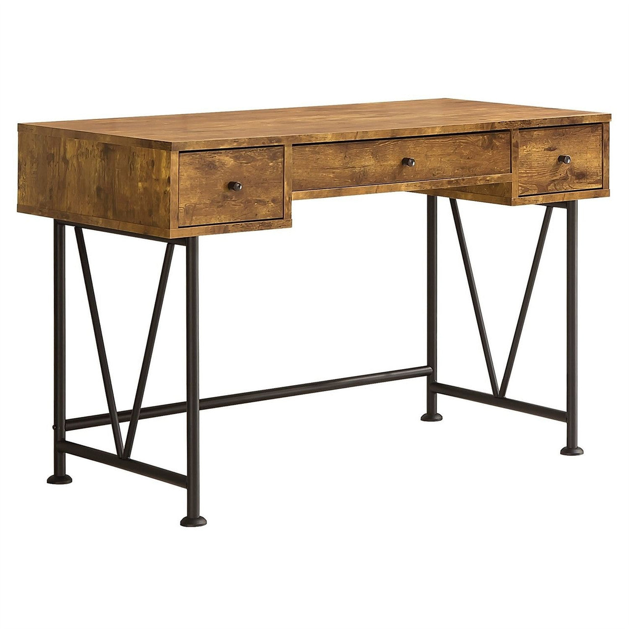 Farmhouse Rustic Home Office 3 Drawer Writing Desk-2