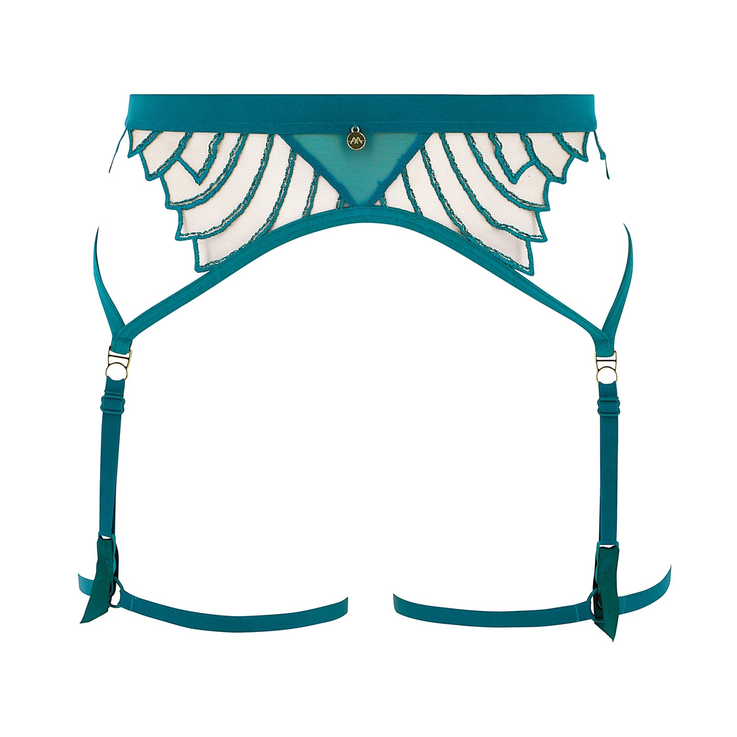 Sheer Mesh Garter Belt Atelier Amour Cosmic Dream Lagoon-4