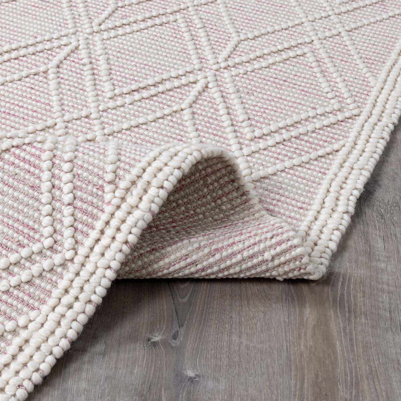 Ramsbury Soft Pink Wool Rug-4