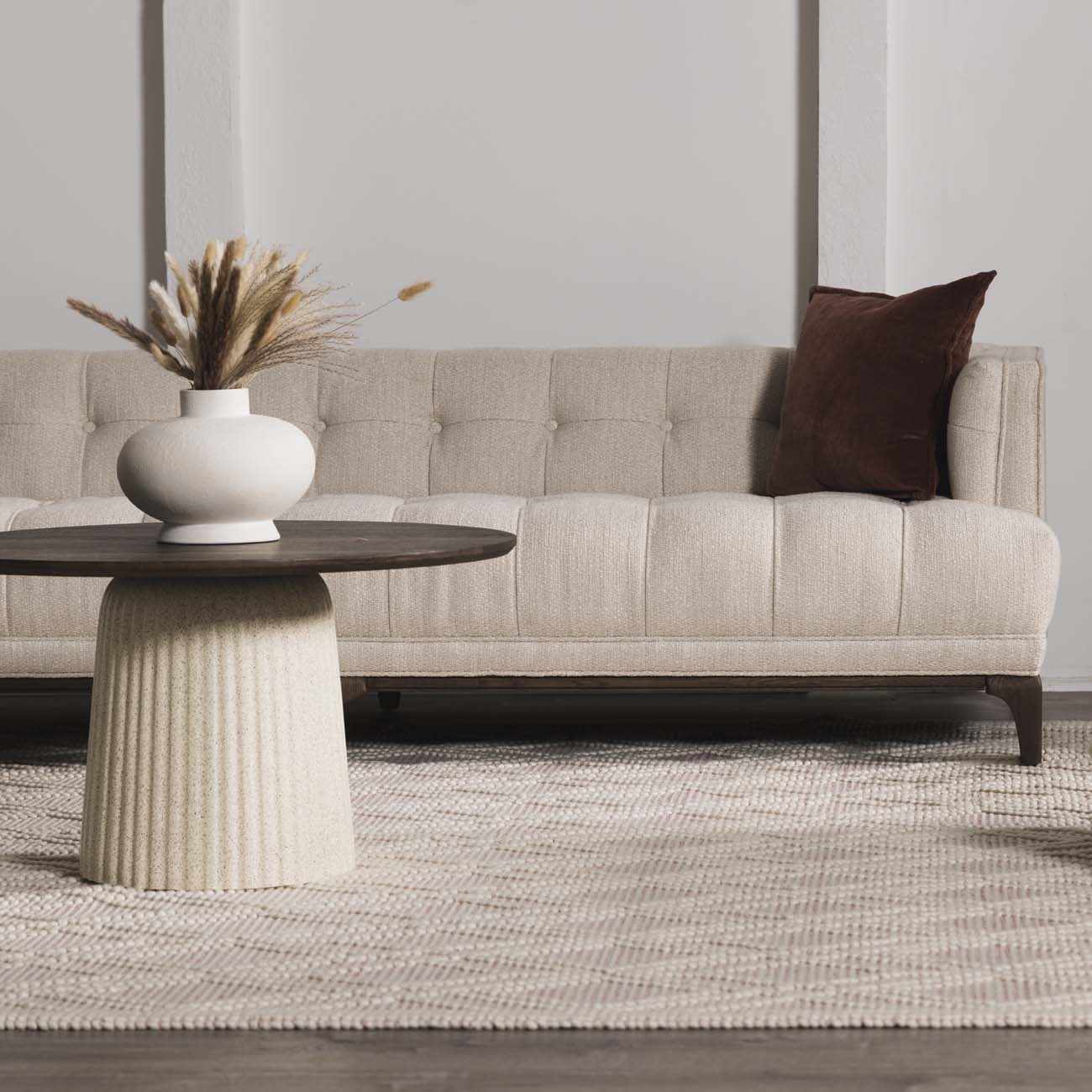 Ramsbury Soft Pink Wool Rug-6