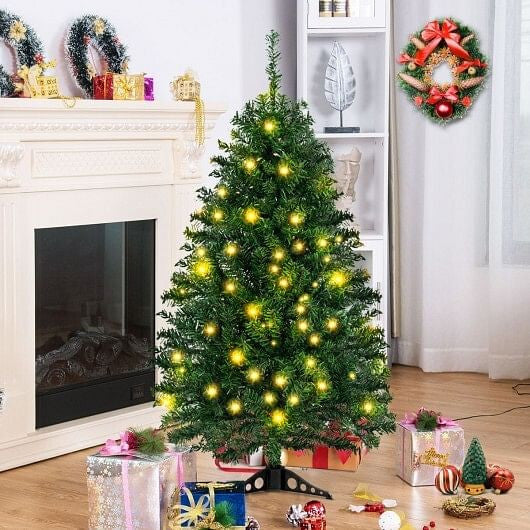 4 Feet Tabletop Artificial Christmas Tree with LED Lights-1