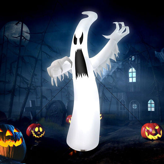 12 Feet Halloween Inflatable Ghost with LED Lights-1